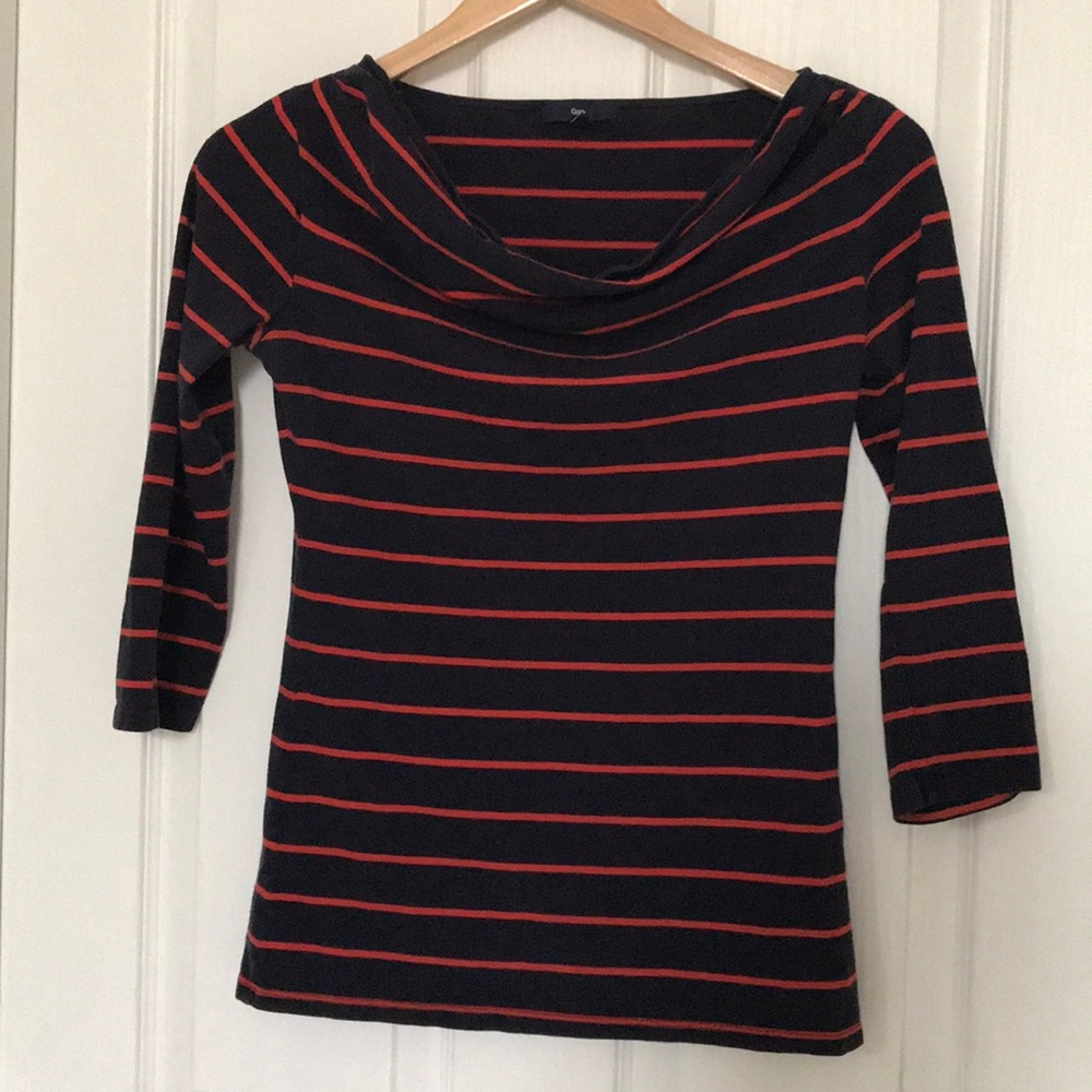 W’s Gap Cowl Neck Cotton 3/4 sleeve